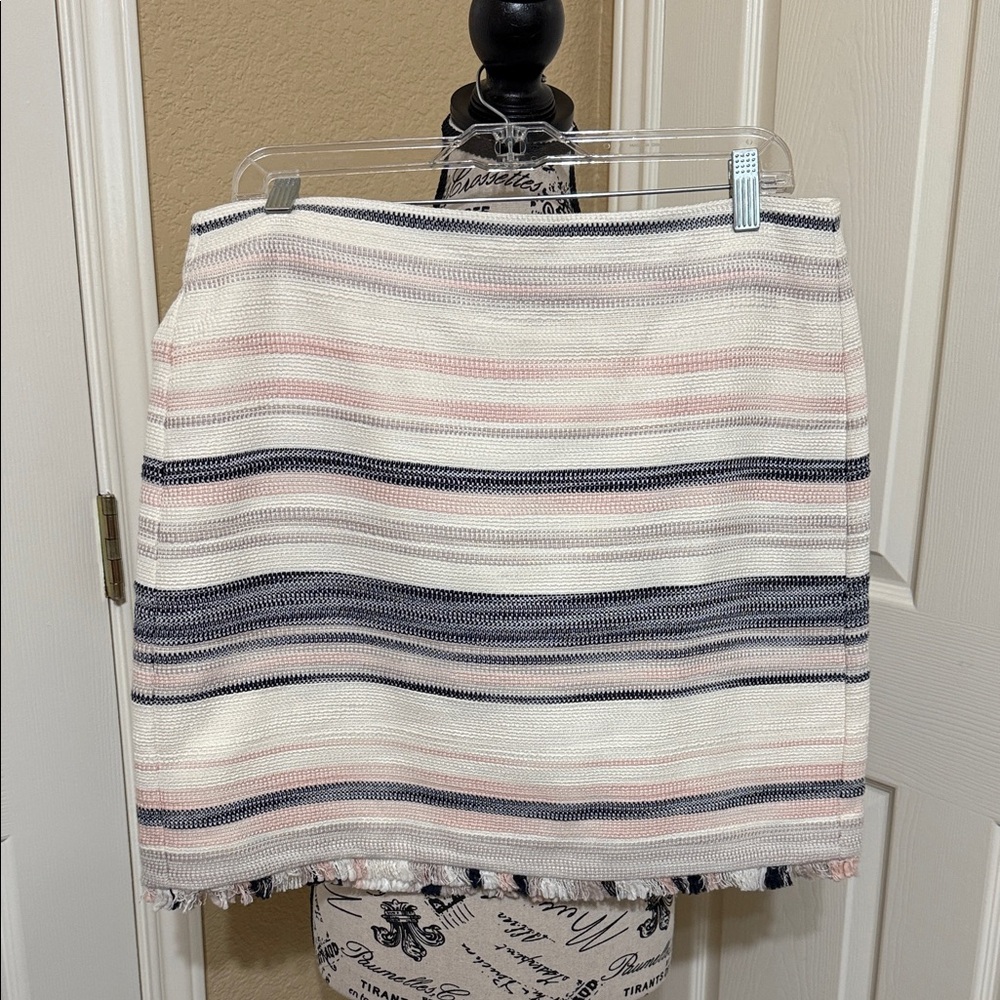 Loft Striped Women's Skirt in Pink and Gray